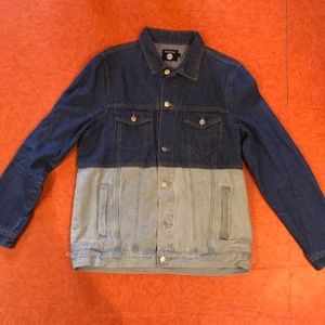 boohoo MAN Two Tone Denim Jacket Size Large